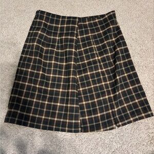 Brandy Melville Plaid Mini Skirt - Black and Cream john galt